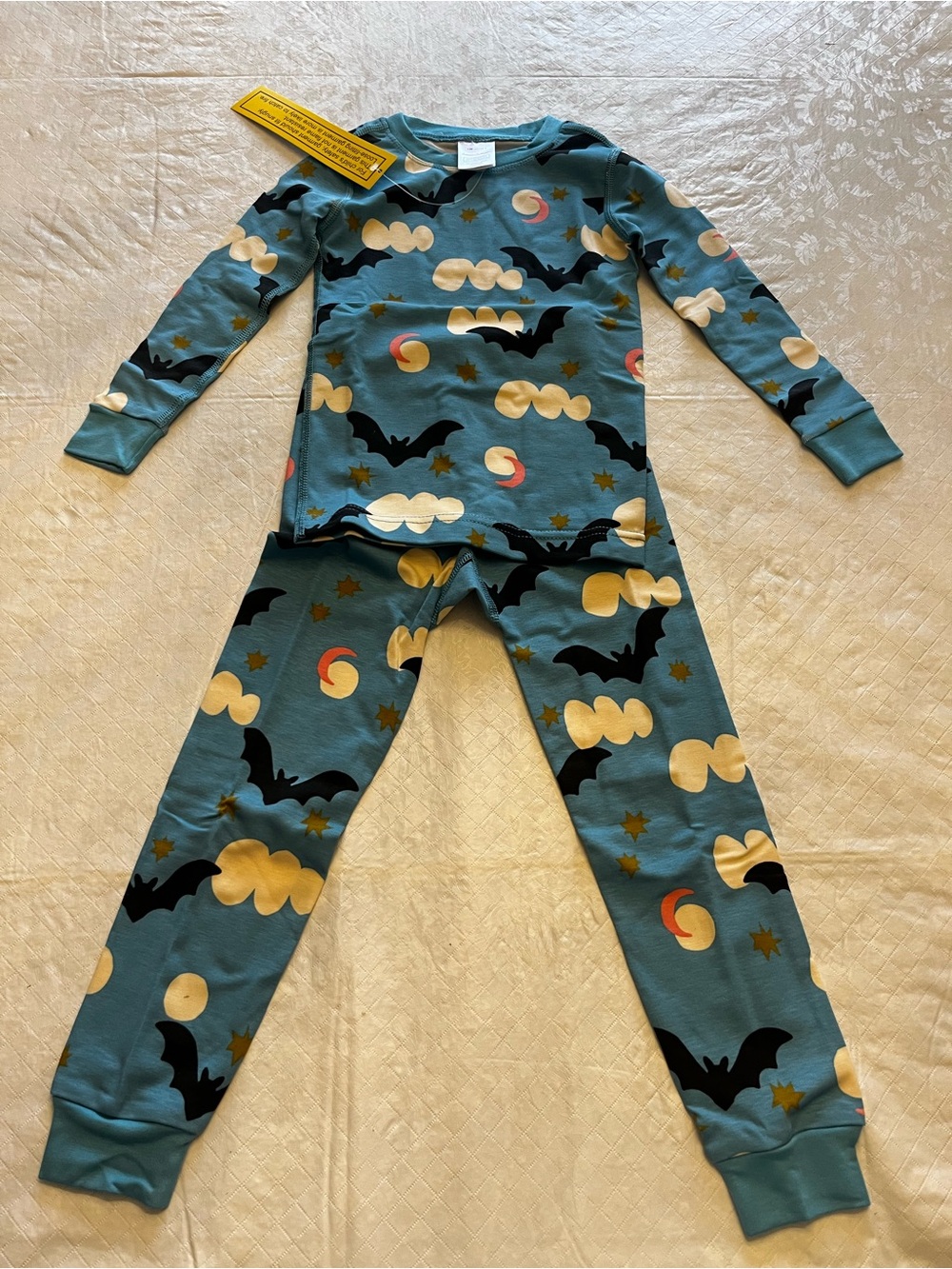 Hanna Andersson Teal Bat & Moon Kids Pajama Set